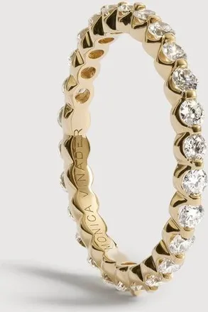 Monica Vinader Gold Bar Set Diamond Eternity Ring 2mm Lab Grown Diamond