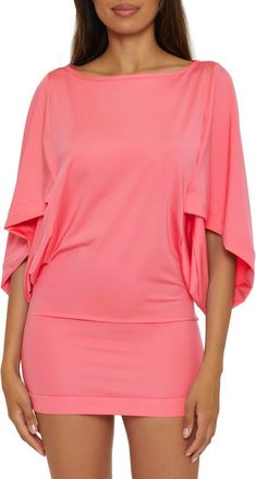 Trina Turk Classic Cover-Up Tunic in Garden Pink at Nordstrom, Size Large