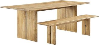 ModWay Amistad 86 Wood Dining Table & Bench Set
