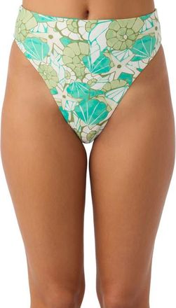 O'Neill Shell Abstract Maxwell High Cut Bikini Bottoms in Multi Colored at Nordstrom, Size Medium