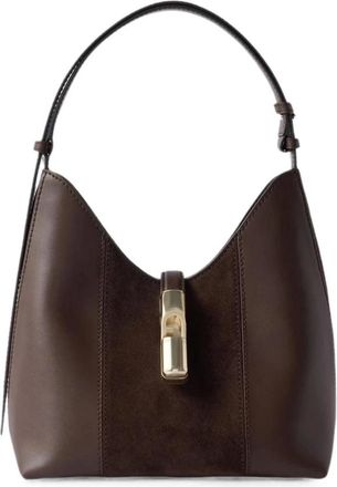 Furla Tassen, Dames, Bruin, ONE Size, Leer, Goccia S Schoudertas