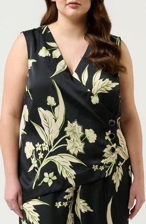 Estelle Baia Floral Sleeveless Button-Up Top in Print at Nordstrom Rack, Size 16W