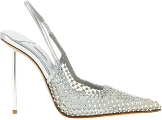 Le Silla Silver Polyester High Heel Womens Pumps