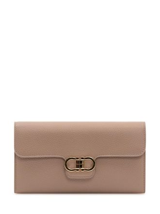 Ferragamo Taupe Gancini Clutch