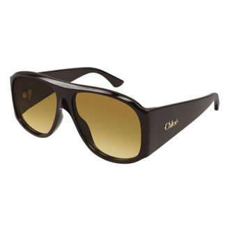 Chloé Sunglasses, female, Brown, 60 MM, Aviator Sunglasses