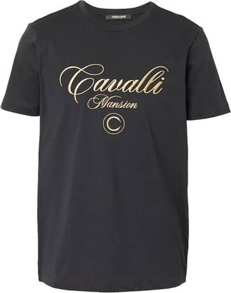 Roberto Cavalli Logo-Embroidered Cotton T-Shirt, Size X-Small