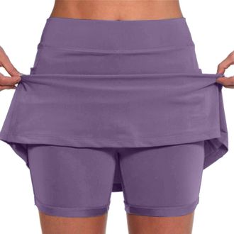 Generic Womens Skirts Plus Size Sport Skirts High Waisted Stretchy with Pockets Tummy Control Mini Short Quick Dry Golf Yoga Running Skorts Work Sports Skorts