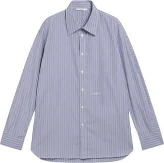 Givenchy Couture Seam Long Sleeve Shirt - Heren - Casual Overhemden - Blauw - XL - Leer - Overhemden