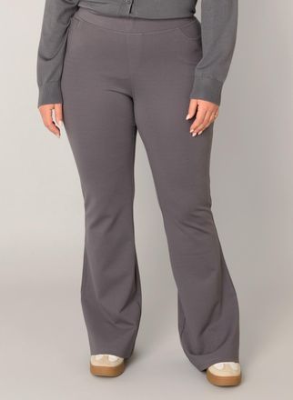 Base Level Curvy Treggings BASE LEVEL CURVY Allie, Damen, Gr. 54/56, N-Gr, grau (dunkelgrau), Web, Obermaterial: 65% Viskose, 30% Nylon, 5% Elasthan, unifarben, figurb