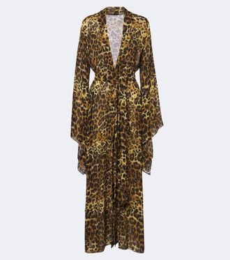 Johanna Ortiz Leopard-print georgette kaftan