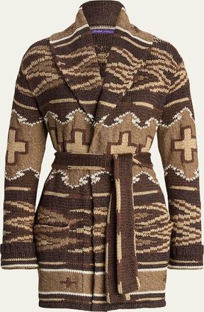 Ralph Lauren Collection Shawl Knit Self-Tie Cardigan