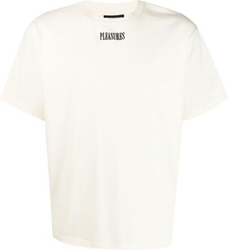 Pleasures plaid-design cotton T-shirt - men - Cotton - S - White