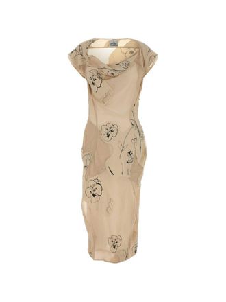Vivienne Westwood Detailed Floral Printed Midi Dress
