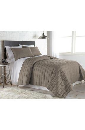 Southshore Fine Linens Premium Collection Vilano Brickyard Quilt Set in Dark Taupe at Nordstrom Rack, Size King/california King