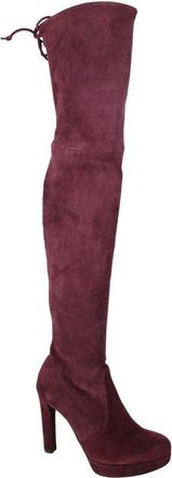 Stuart Weitzman Womens Suede Over-the-knee Platform Boot