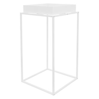 ML Design Soporte Para Plantas De Metal Blanco Macetero De Pie 88 X 45 X 45 Cm Jardinera Para Interior O Exterior Dise&ntilde;o Moderno Florero Maceta De Construcci&oacute;n 