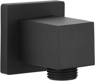 Clifton Shower Square Outlet Elbow Matt Black