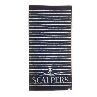 Scalpers Toalla de playa de algod&oacute;n azul 90x180cm