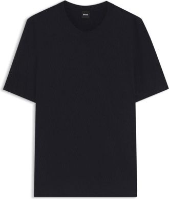 BOSS Short-sleeved sweater with knitted structure
