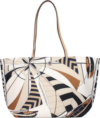 Tory Burch Beige Fabric Crossbody Womens Bag