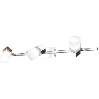 Top-Light Applique Contemporanea Sunny Metallo Cromo Vetro Satinato 3 Luci G9