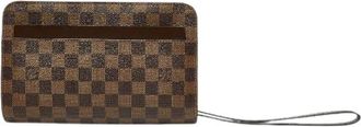 Louis Vuitton Pre-owned Clutches, male, Brown, Size: ONE SIZE Pre-owned Damier Saint Louis Clutch Bag