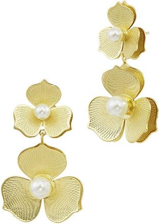 Savvy Cie Jewels Gold Plated Drop Earrings