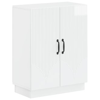 vidaXL Armario De Almacenamiento Para Ba&ntilde;o Hoorn Blanco Brillante Vidaxl