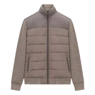 Bugatti Gebreid Jack - Heren - Jassen - Beige - Maat: M Wol
