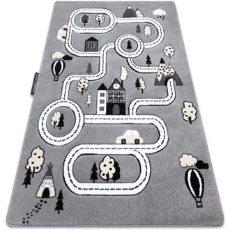 RugsX Alfombra Petit Town Pueblo Calle Gris Grey 140x190 Cm