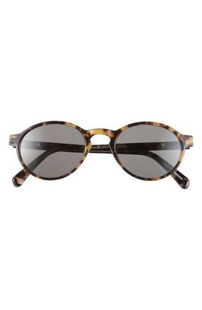 Eyebobs Board Stiff 49mm Round Polarized Sunglasses in Tortoise /Black Tort /Grey at Nordstrom