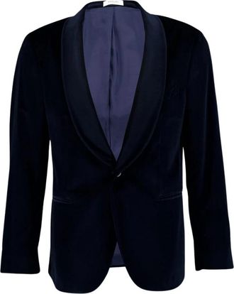 Boglioli Elegante Katoenen Jas in Blauw - Heren - Blazers - Blauw - L - Katoen - Jassen