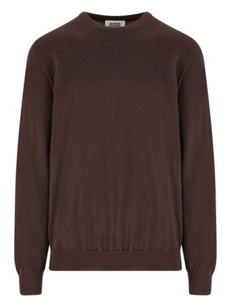 Alpha Studio crew-neck cashmere sweater - men - Cashmere - 54 - Brown