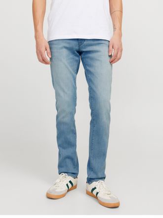 Jack & Jones Slim-fit-Jeans »JJIGLENN - Jeans mit Stretch, niedriger Leibhöhe und Taschen« used, modisch, slim fit, Denim/Jeans