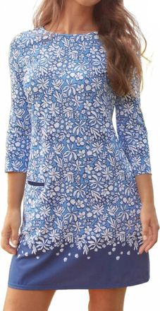 Cabana Life Cabana Mini Shift Dress In Seaside Floral/navy