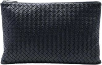 Bottega Veneta Pre-owned Clutches, female, Black, Size: ONE SIZE Pre-owned Vintage Leather Clutch