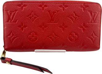 Louis Vuitton Pre-owned Wallets, female, Red, Size: ONE SIZE Pre-owned Leather Zip Around Wallet