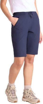 Mountain Warehouse Explorer Womens Long Shorts - Quick Drying Ladies Trek Pants, Lightweight Trousers, UV Protected - for Hiking, Camping, Sports, Travelling Dark Blue (