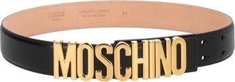 Moschino Black Modern Opulence Leather Belt