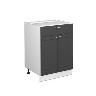 Vicco Armario De Ba&ntilde;o Fame-line, Antracita-oro, 60 X 81.6 Cm Con Caj&oacute;n, Sin Encimera Vicco