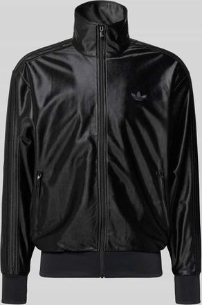 adidas Originals Sweatjacke mit Stehkragen in Black, Größe XS