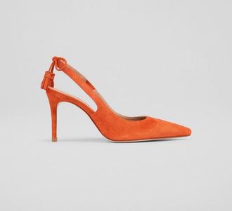 L.k. Bennett Womens OC CARY TASSEL SLINGBACK, Orange - Size UK 6