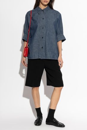 Jil Sander Denim Shirt, Womens, Navy Blue