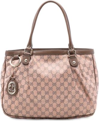 Gucci Pre-owned Shoulder Bags, female, Pink, Size: ONE SIZE Pre-owned Top Handle Bag