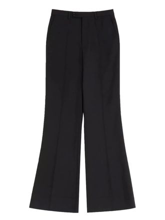 Valentino Garavani pleated flared trousers - Black