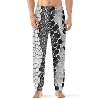 Generic Snake Skin Pajama Pants for Men Print Lounge Pjs Bottom Lightweight Sleep Pants 5XL