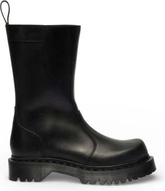 Dr. Martens Leren enkellaarsjes met ritssluiting - Dames - Hoge Laarzen - Zwart - 38 EU - Leer - Schoenen