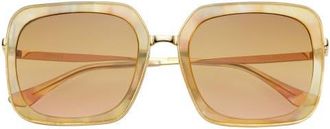 Freyrs Eyewear Lulu Oversized Square Sunglasses in Yellow Pearl at Nordstrom