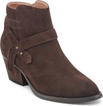 Earth Corbin Fringe Strap Ankle Bootie in Brown at Nordstrom, Size 8.5