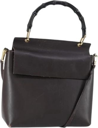 Gucci Pre-owned Vintage Leren Handtas - Dames - Vintage Handtas - Bruin - ONE Size - Leer - Vintage